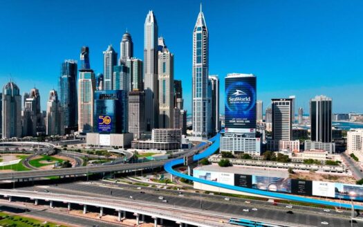 Sheikh Zayed Road's Latest Bridge: 3-Minute Access to Seafront District