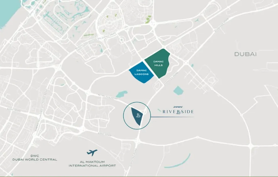 Damac Riverside Map