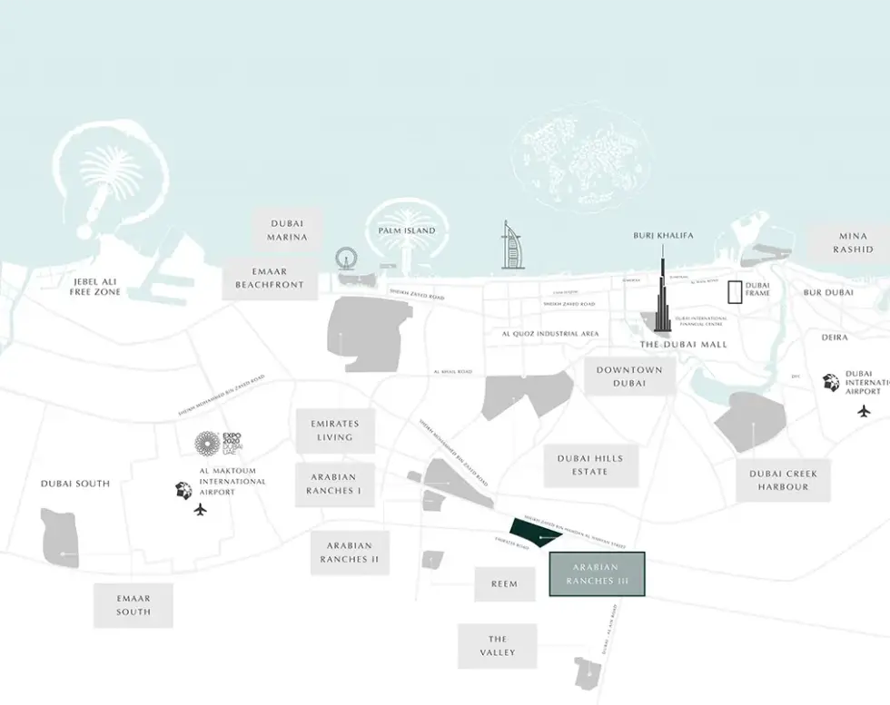 arabian ranches 3 map
