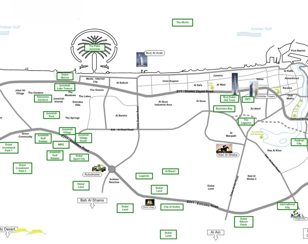 Sheikh Zayed Road Map